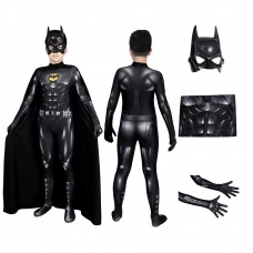 Kids Michael Keaton Jumpsuit The Flash Movie Batman Bruce Wayne Cosplay Costumes Halloween Suit