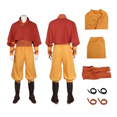 Aang Halloween Cosplay Costumes Avatar The Last Airbender Suit Adult Outfit