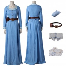 Dolores Abernathy Cosplay Costumes Westworld Suit Blue Halloween Dress