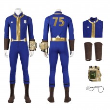 Fallout 4 Vault Cosplay Jumpsuit No. 75 Sheltersuit Male Costumes Dweller Outfits