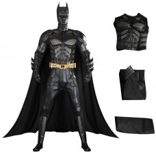 Bruce Wayne Costume Batman The Dark Knight Cosplay Suit Men Black Outfit