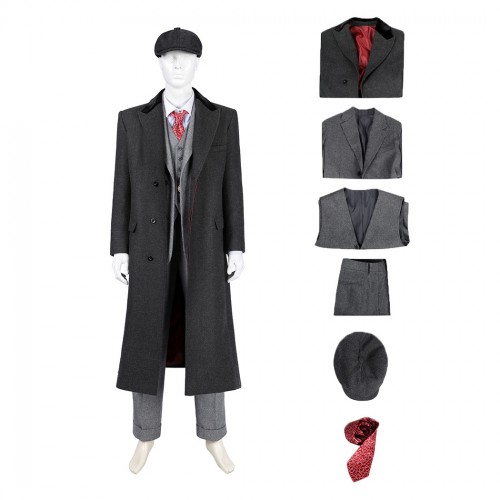 Tommy Shelby Cosplay Costumes Peaky Blinders Season 6 Halloween Suit Men Outfit