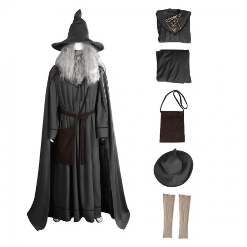 Gandalf Grey Cosplay Costumes The Lord of the Rings The Fellowship of the Ring Suit