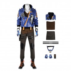 Yoru Costume Game Valorant Cosplay Suit Men Blue Jacket Carnival Outfit