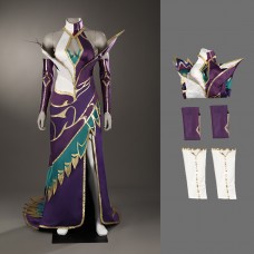 Morgana Costume League of Legends Suit LOL Purple Halloween Cosplay Outfit