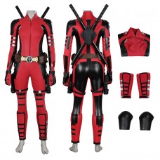 Deadpool 3 Lady Costume 2024 Deadpool Wolverine Suit Red Halloween Cosplay Outfits