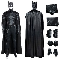 2022 New Batman Cosplay Costume The Batman Robert Pattinson Suit Upgraded Version  