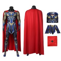 Movis Thor Love and Thunder Jumpsuit Thor Halloween Suit With Cloak  