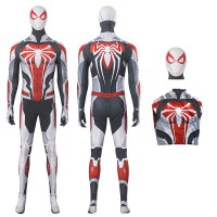 PS4 Spider-Man Cosplay Costumes Spiderman White Armor Jumpsuit  