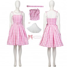 Margot Robbie Cosplay Suit Doll Film Babi Costume Pink Skirt