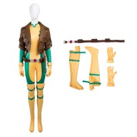 X-Men Rogue Anna Marie Bodysuit Cosplay Costumes Halloween Women Outfit  